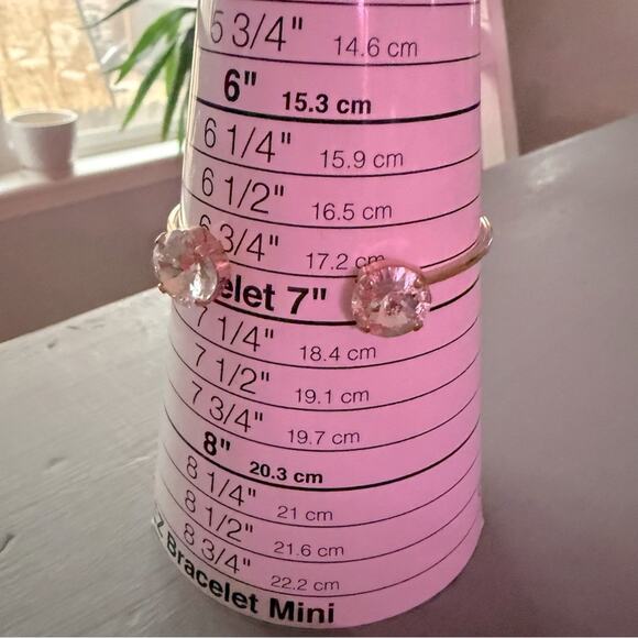 Sabika LIKE Rose Gold Tone Clear Crystal Cuff Bracelet NEW - Picture 8 of 8